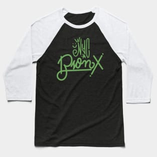 Bronx New York Graffiti Tag by a Wordsmith - Authentic Urban Design Baseball T-Shirt